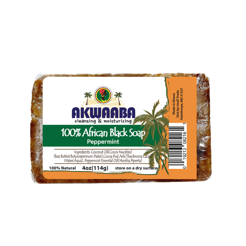 Akwaaba African Black Soap Peppermint
