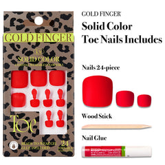 GOLD FINGER Solid Color Toe Nails GCT01