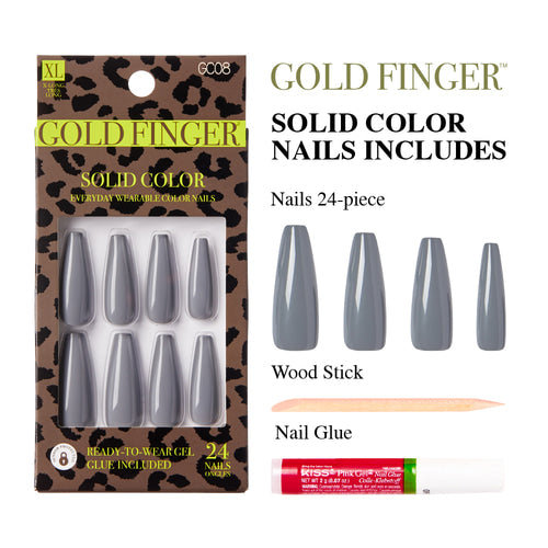 GOLD FINGER Solid Color Nails GC08