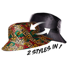 KEYSHIA COLE X Reversible Satin Bucket Hat-AZTEC