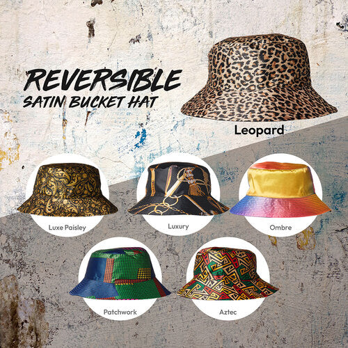 KEYSHIA COLE X Reversible Satin Bucket Hat-AZTEC