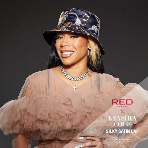 KEYSHIA COLE X Reversible Satin Bucket Hat-LUXURY