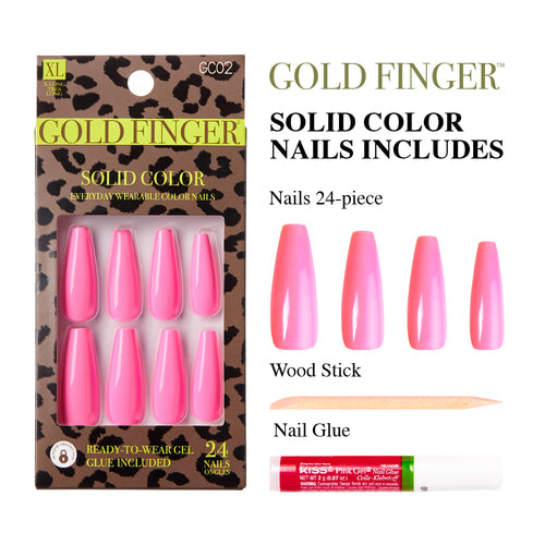 GOLD FINGER Solid Color Nails GC02