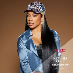 KEYSHIA COLE X All Over Satin Baseball Cap-LUXE LEOPARD