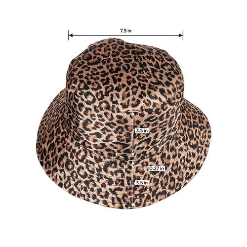 KEYSHIA COLE X Reversible Satin Bucket Hat-LEOPARD