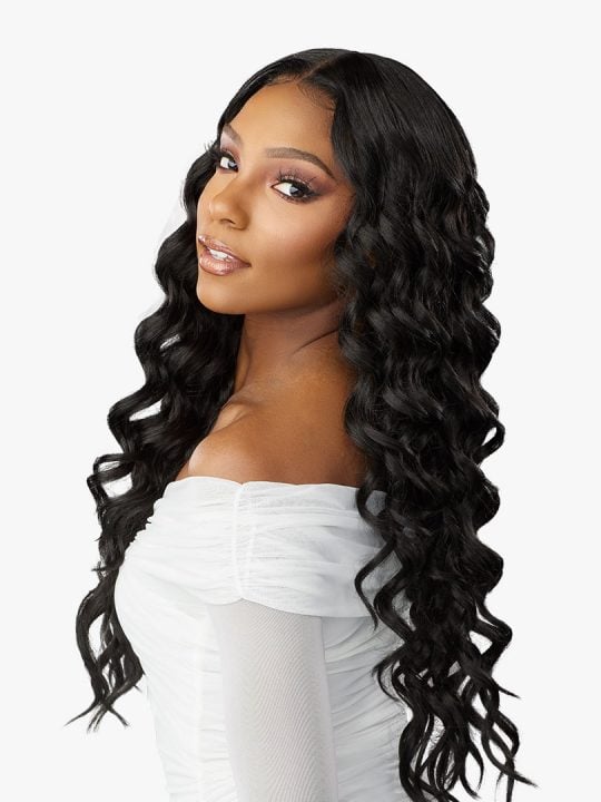 Human Hair Blend Lace Front Wig DEEP TWIST 26" by Sensationnel