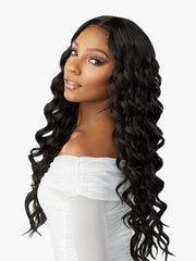 Human Hair Blend Lace Front Wig DEEP TWIST 26