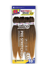 FREETREES 4x PRE-STRETCHEDE BRAIDING HAIR 18