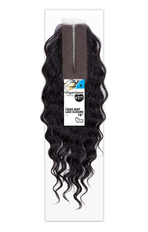 ORGANIQUE Loose Deep HD Lace Closure 16"