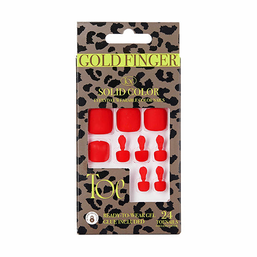 GOLD FINGER Solid Color Toe Nails GCT01