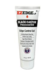 EZEDGES EDGE CONTROL GEL 4oz Black Castor Flaxseed Oil