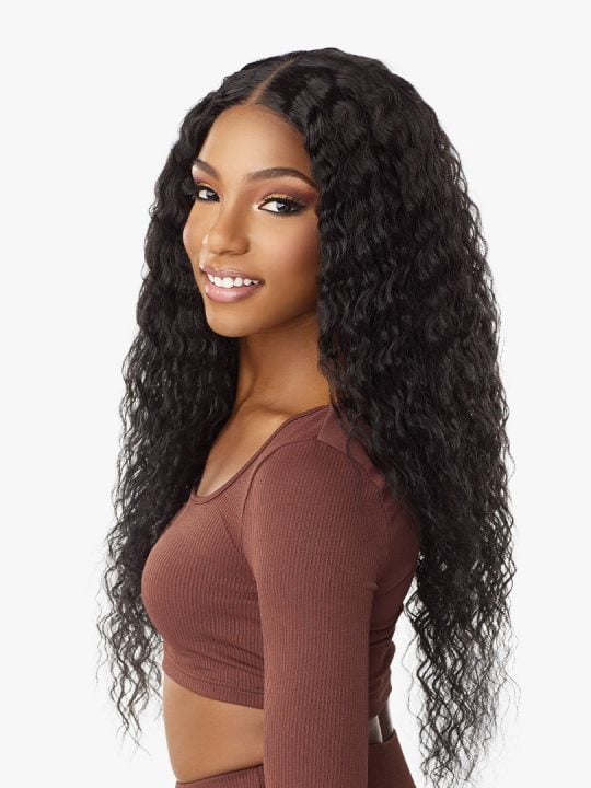 Lace Front Human Hair Blend Wig EZRA 28"