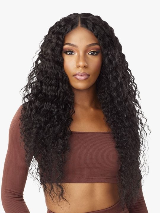 Lace Front Human Hair Blend Wig EZRA 28"