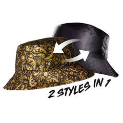 KEYSHIA COLE X Reversible Satin Bucket Hat-LUXE PAISLEY