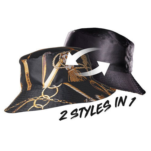 KEYSHIA COLE X Reversible Satin Bucket Hat-LUXURY