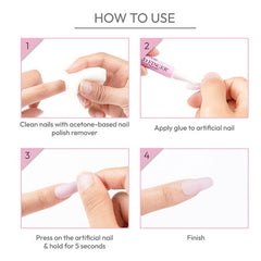 Pink Gel Nail Glue (5pcs)