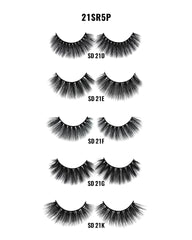 Laflare 3D Faux Mink EyeLashes - 5 Pairs Value Pack