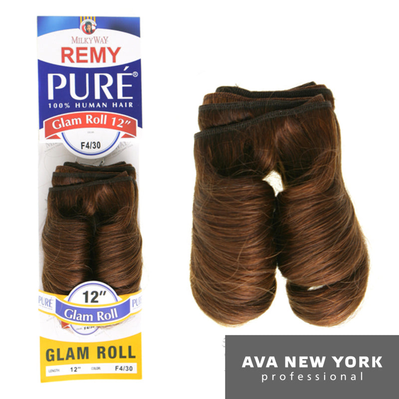 MILKYWAY REMY PURE 100% HUMAN HAIR WEAVE GLAM ROLL