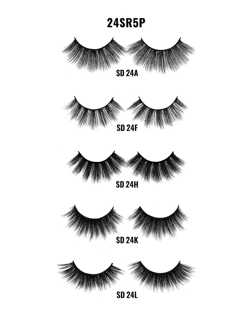 Laflare 3D Faux Mink EyeLashes - 5 Pairs Value Pack