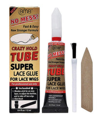 BMB CRAZY HOLD TUBE SUPER LACE GLUE ADHESIVE 0.4 OZ STRONG HOLD LACE GLUE FOR WIGS