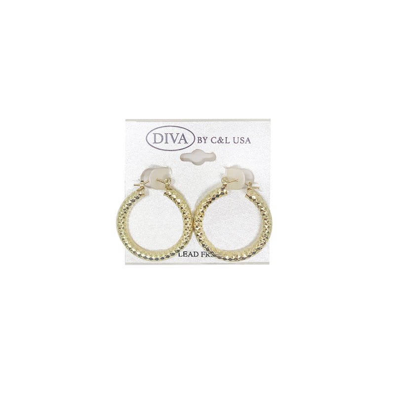 DIVA Aluminium Hoop Earrings GOLD (AH)
