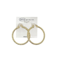 DIVA Aluminium Hoop Earrings GOLD (AH)