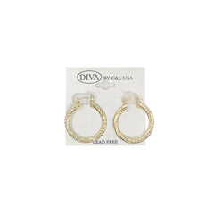 DIVA Aluminium Hoop Earrings GOLD (AH)