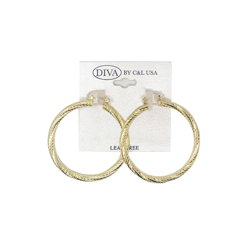 DIVA Aluminium Hoop Earrings GOLD (AH)