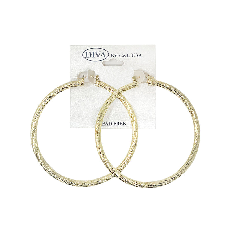 DIVA Aluminium Hoop Earrings GOLD (AH)