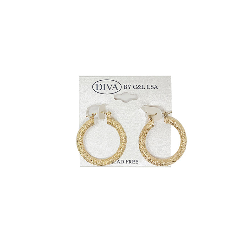 DIVA Aluminium Hoop Earrings GOLD (AH)