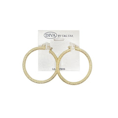 DIVA Aluminium Hoop Earrings GOLD (AH)