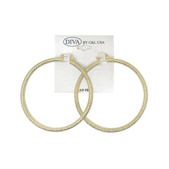 DIVA Aluminium Hoop Earrings GOLD (AH)