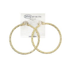 DIVA Aluminium Hoop Earrings GOLD (AH)