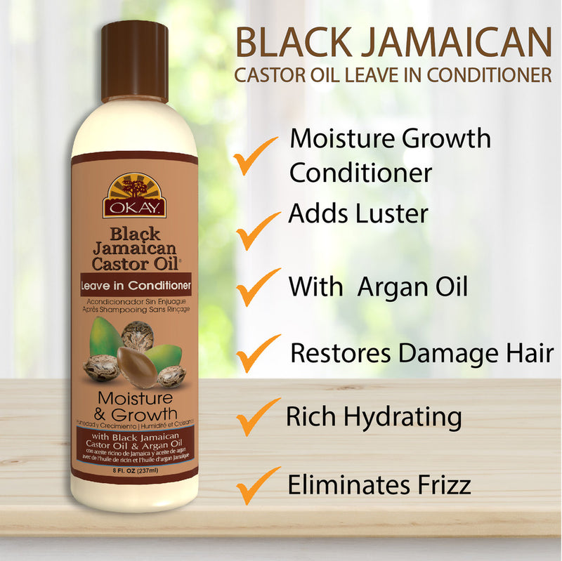 OKAY BLACK JAMAICAN LEAVE IN CONDITIONER 8oz / 237ml