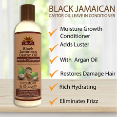 OKAY BLACK JAMAICAN LEAVE IN CONDITIONER 8oz / 237ml