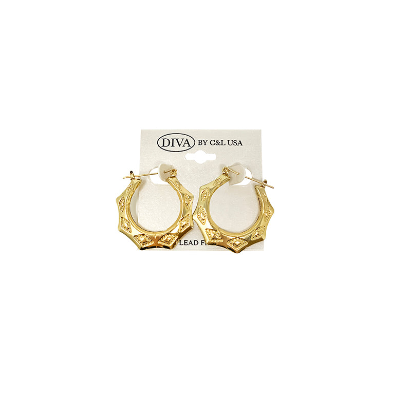 DIVA Hollow Bamboo Earrings (HB)