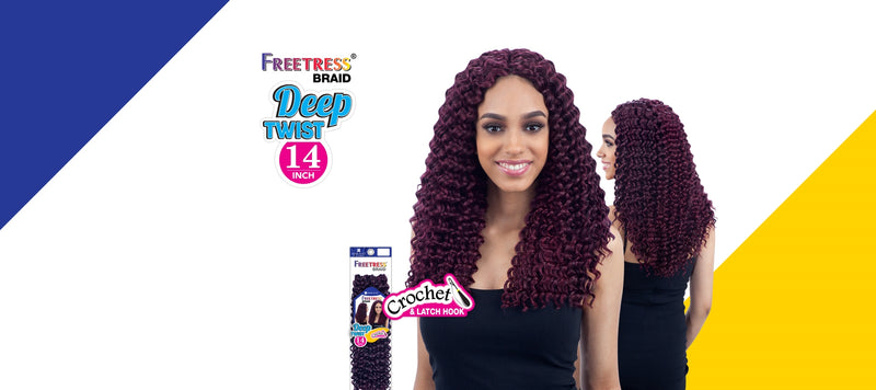 FreeTress Crochet Hair Synthetic Deep Twist
