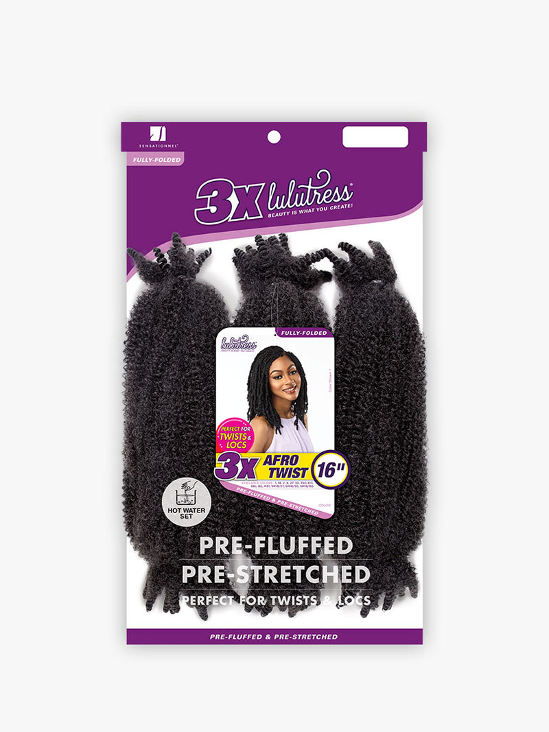 LuluTress Crochet Hair - 3X AFRO TWIST 16″