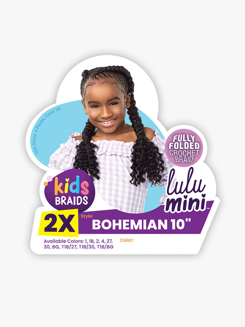 LuluTress Crochet Hair - LULU MINI 2X BOHEMIAN 10″