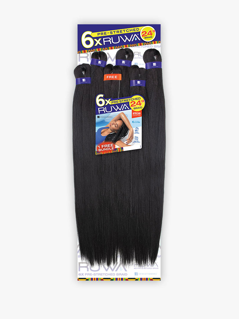 6X RUWA PRE-STRETCHED BRAID 24″