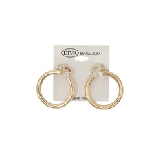 DIVA Spanish Brass Hoop Earrings GOLD (SHBG)