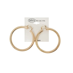 DIVA Spanish Brass Hoop Earrings GOLD (SHBG)