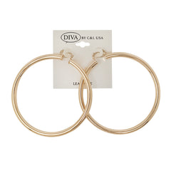 DIVA Spanish Brass Hoop Earrings GOLD (SHBG)