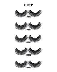 Laflare 3D Faux Mink EyeLashes - 5 Pairs Value Pack