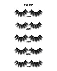 Laflare 3D Faux Mink EyeLashes - 5 Pairs Value Pack