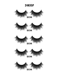 Laflare 3D Faux Mink EyeLashes - 5 Pairs Value Pack