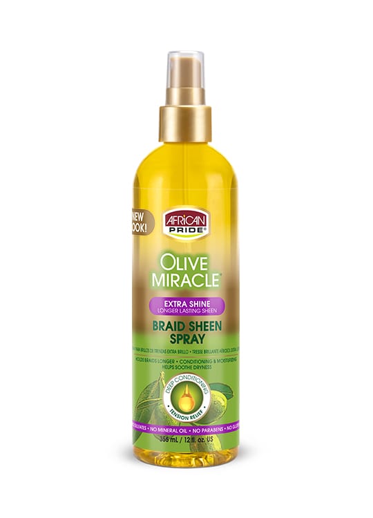 African Pride Olive Miracle Braid Sheen Spray (Extra Shine)