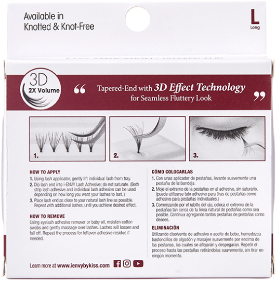 Knotted Ultra Black 3D Individual Lash - KPE06UD - Long