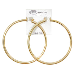 Tube Hoop Gold Earrings