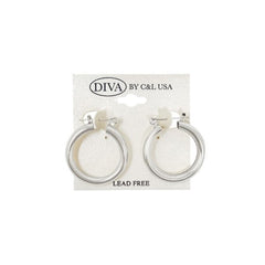 Tube Hoop Silver Earrings